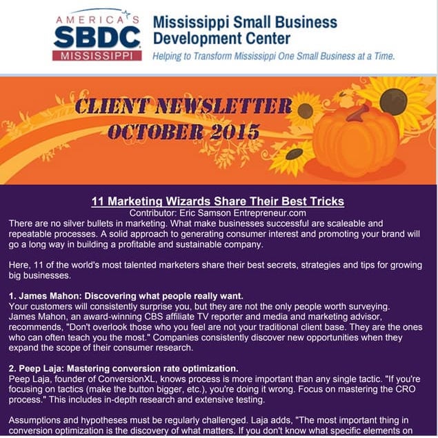 October 2015 - Client Newsletter