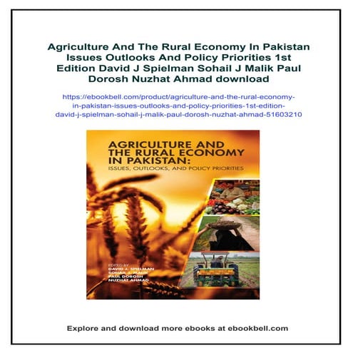 Agriculture And The Rural Economy In Pakistan Issues Outlooks And ...
