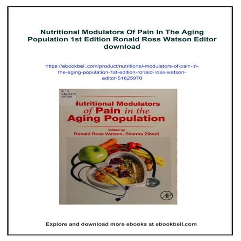 Nutritional Modulators Of Pain In The Aging Population 1st Edition ...