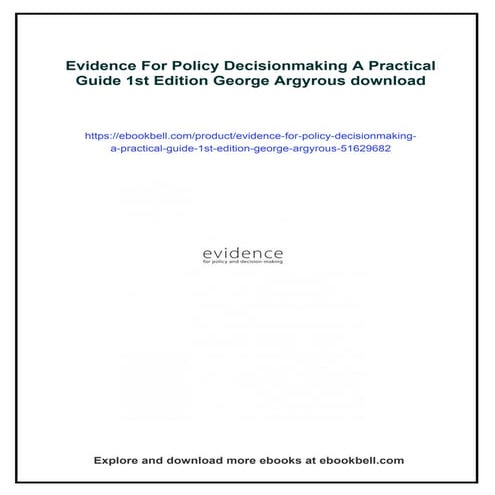 Evidence based policy | PDF