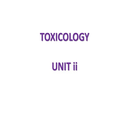 Introduction to toxicology | DOCX