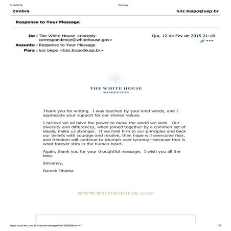 Barack Obama E-mail | PDF