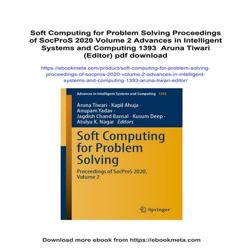 Soft Computing for Problem Solving Proceedings of SocProS 2020 Volume 2 Advan...