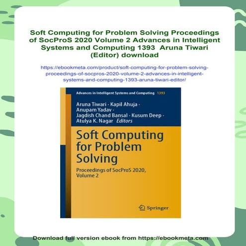 Soft Computing for Problem Solving Proceedings of SocProS 2020 Volume 2 Advan...