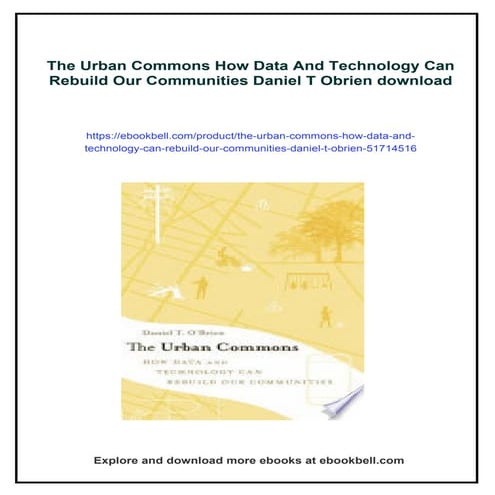 The Urban Commons How Data And Technology Can Rebuild Our Communities ...
