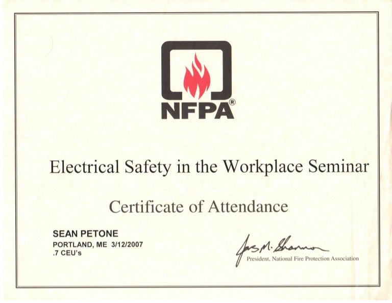 Electrical Safety Certificate