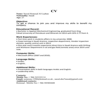 my cv...