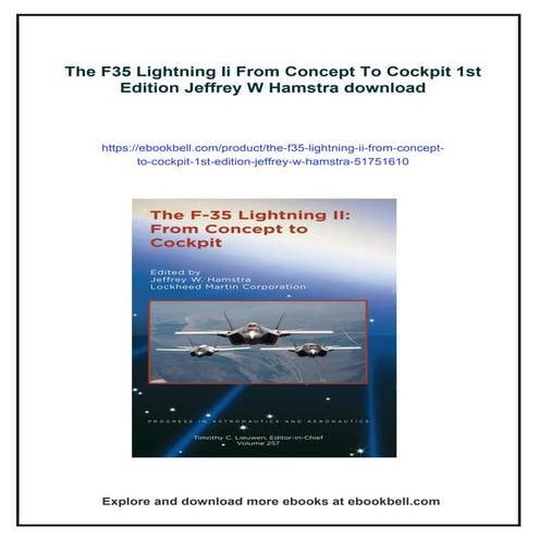 The F35 Lightning Ii From Concept To Cockpit 1st Edition Jeffrey W Hamstra