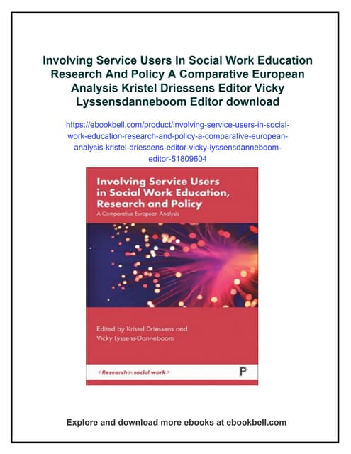 Involving Service Users In Social Work Education Research And Policy A Compar...