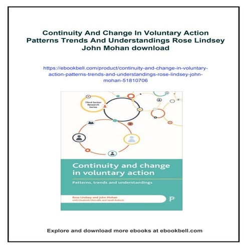 Continuity And Change In Voluntary Action Patterns Trends And ...