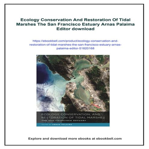 Ecology Conservation And Restoration Of Tidal Marshes The San Francisco Estua...