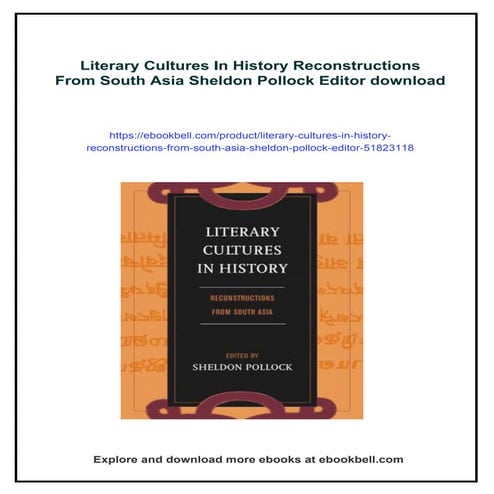 Literary Cultures In History Reconstructions From South Asia Sheldon Pollock ...