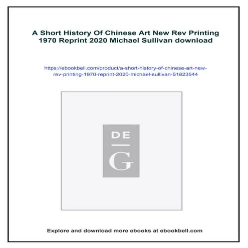A Short History Of Chinese Art New Rev Printing 1970 Reprint 2020 Michael Sul...