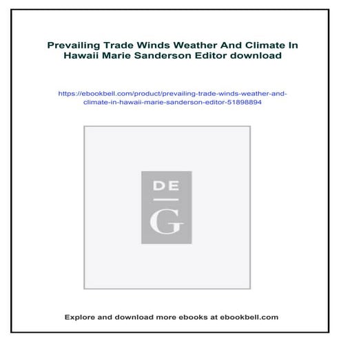 Prevailing Trade Winds Weather And Climate In Hawaii Marie Sanderson Editor