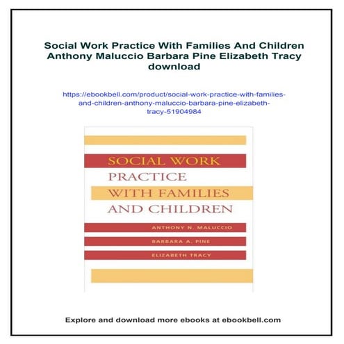 Social Work Practice With Families And Children Anthony Maluccio ...