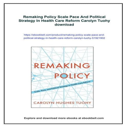 Remaking Policy Scale Pace And Political Strategy In Health Care Reform ...