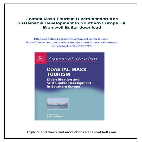 Coastal Mass Tourism Diversification And Sustainable Development In Southern ...