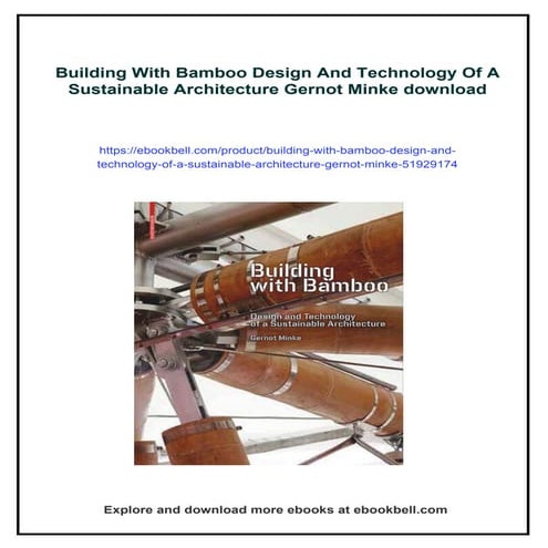 Building With Bamboo Design And Technology Of A Sustainable ...