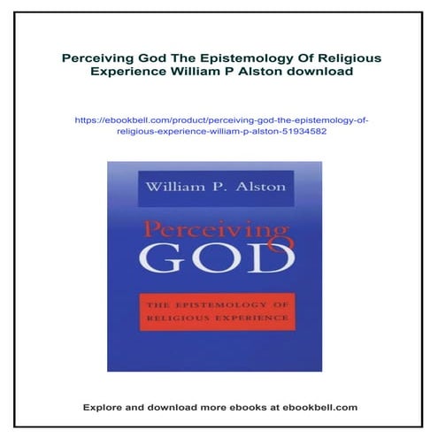 Perceiving God The Epistemology Of Religious Experience William P ...