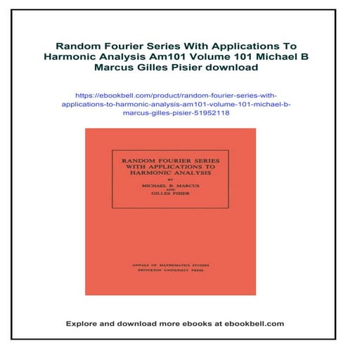Random Fourier Series With Applications To Harmonic Analysis Am101 Volume 101...