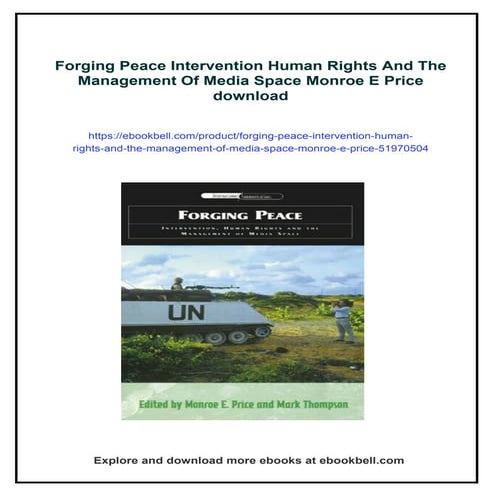 Forging Peace Intervention Human Rights And The Management Of Media ...