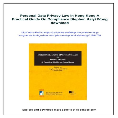 Personal Data Privacy Law In Hong Kong A Practical Guide On Compliance ...