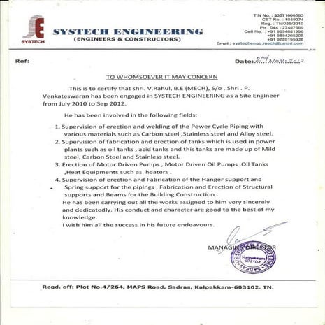 Internship certificate | PDF