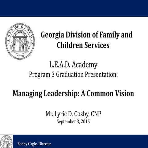LEAD Presentation Lyric D Cosby Program 3