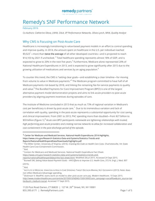 Remedy SNF Performance Network Whit...