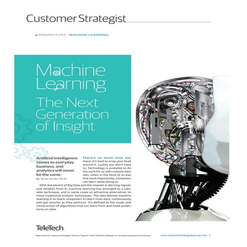 Perspectives on Machine Learning