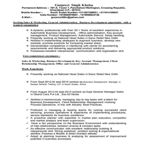 Gurpreet Singh Khalsa resume