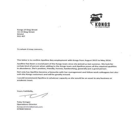 reference letter | PDF