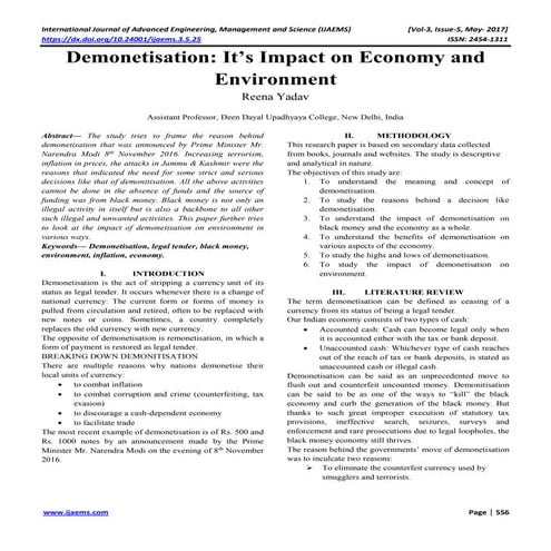 Demonetisation project=12 | PPTX