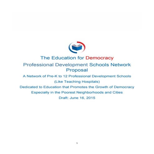 Education for Democracy PD Schools Network June 17