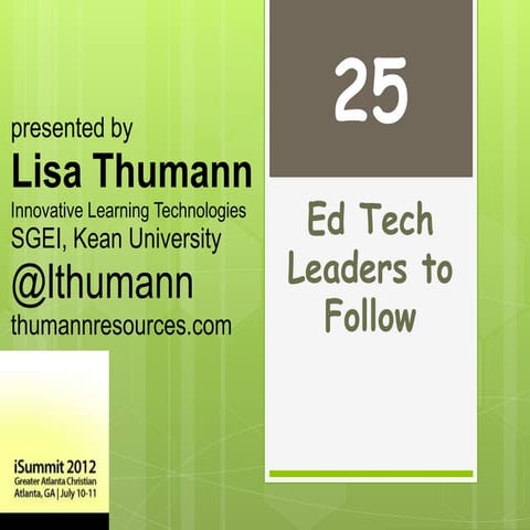 25 Ed Tech Leaders to Follow