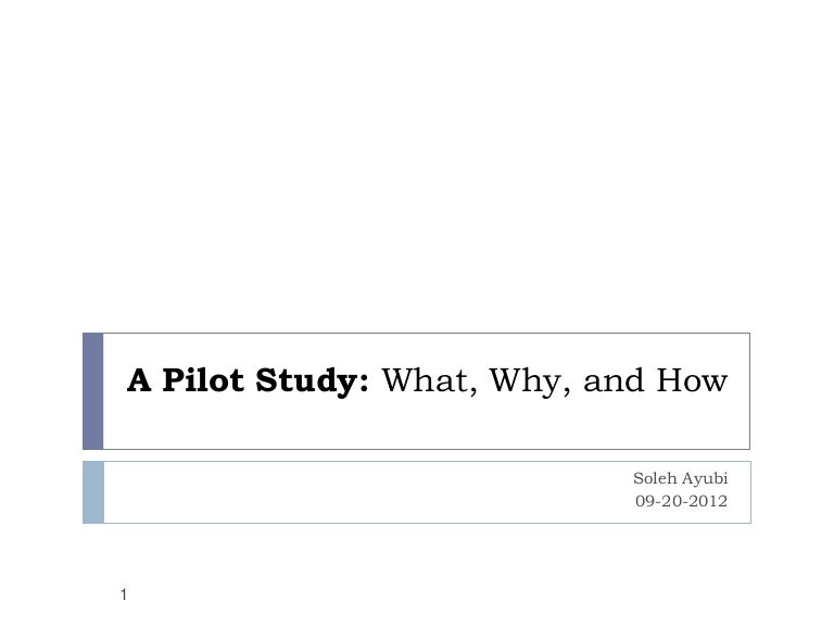 A Pilot Study What, Why, and How
