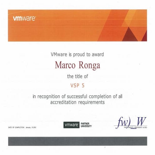 VMware VSP 5 Certification