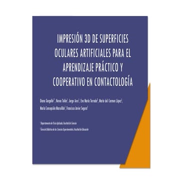 Impresión 3D de superficies oculares artificiales para el aprendizaje práctic...