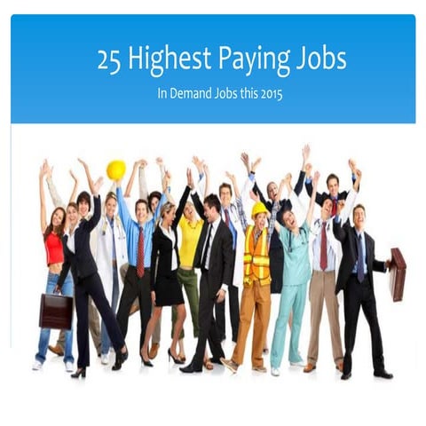 25 Highest Paying Jobs