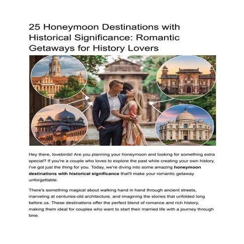 25 Honeymoon Destinations with Historical Significance_ Romantic ...