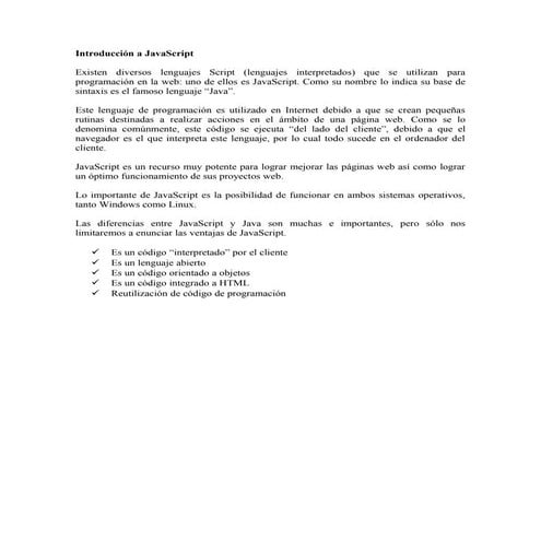 Introducción JavaScript