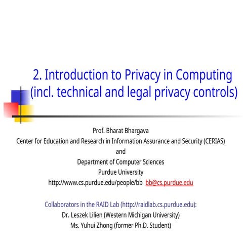 Introduction to Privacy Settings and Cyber Safety