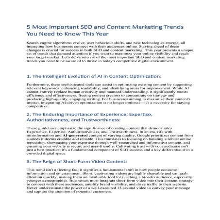 5 Most Important SEO and Content Marketing Trends You Need to Know This ...