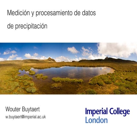 Medición y procesamiento de datos de precipitación