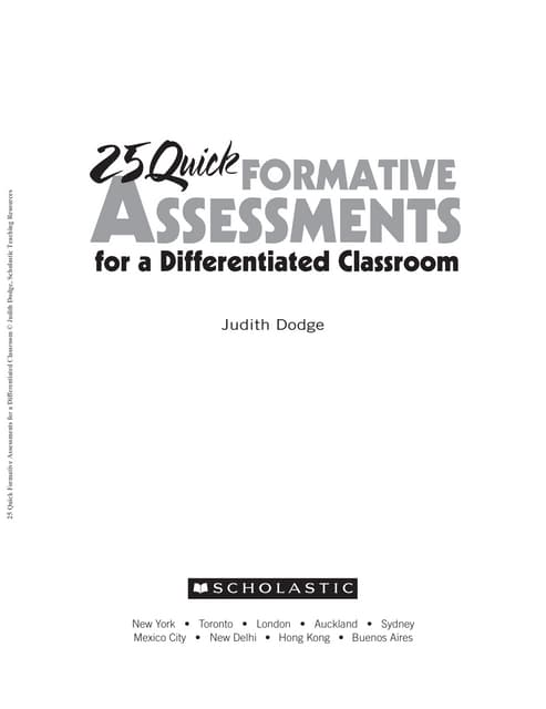 25 quick formative assessments