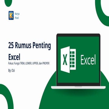 25 Essential Excel Formulas: Mastering TRIM, LOWER, UPPER, and PROPER ...