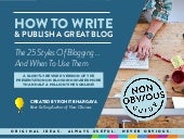 The 25 Basic Styles of Blogging ......