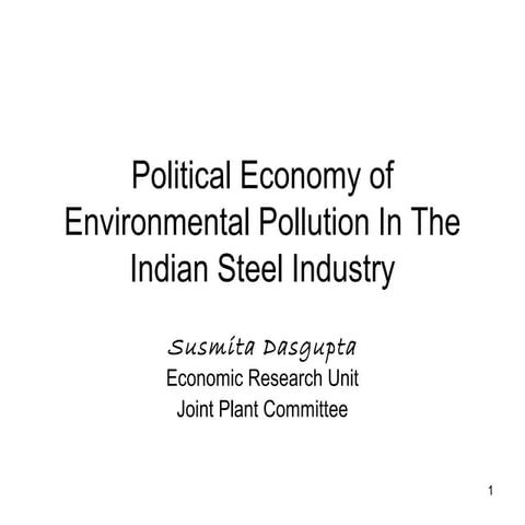 Pollution in the Steel Industry