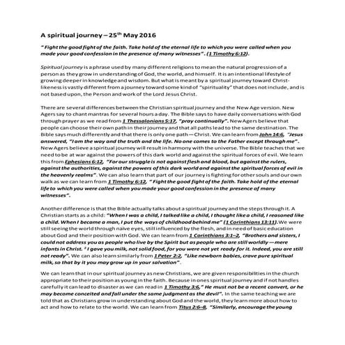 25th may 2016 - A Spiritual Journey