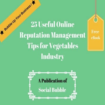 25 useful online reputation management tips for vegetables industry